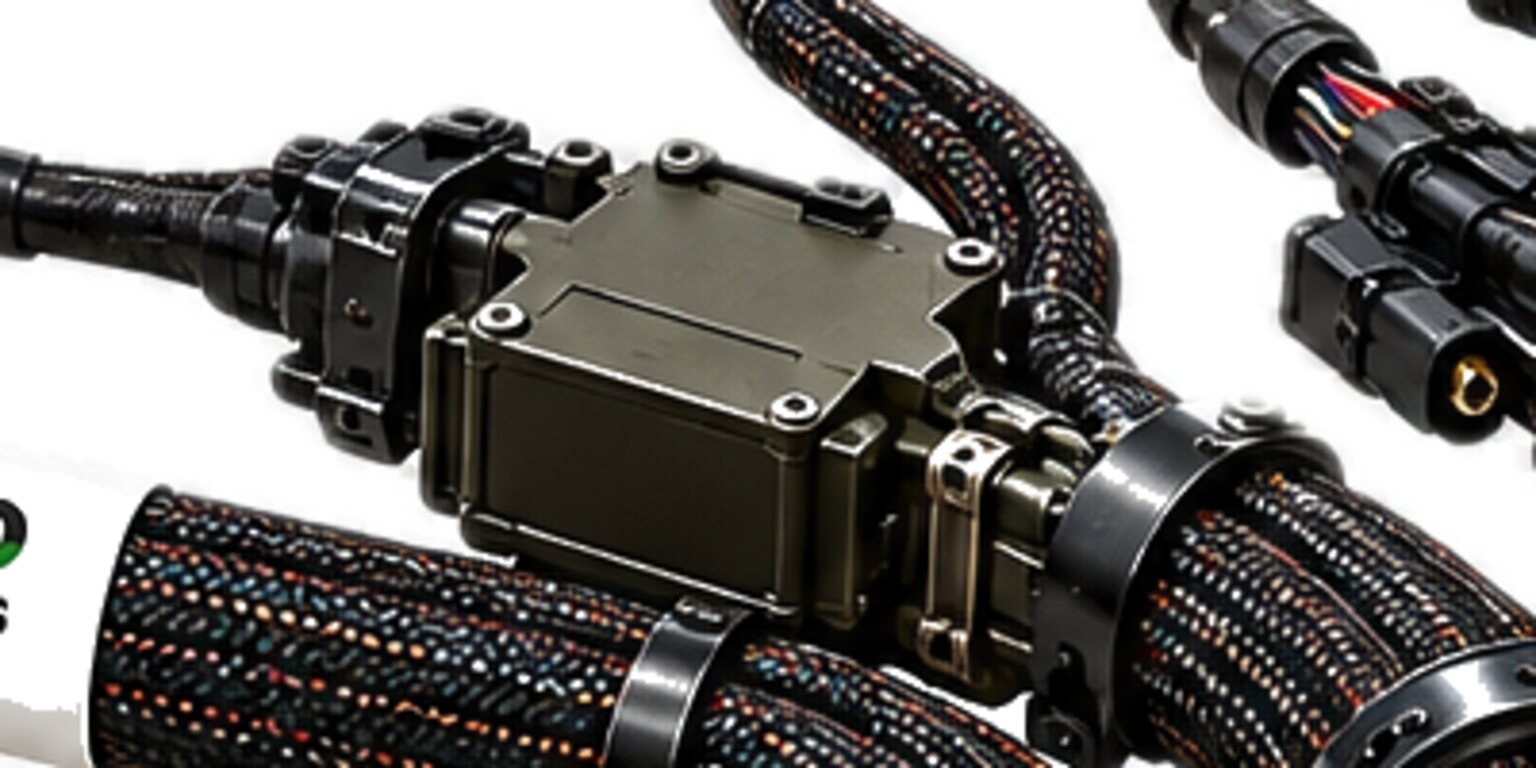 A sealed junction box on a braided trunk, from an illustration.